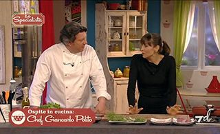 Lo chef Giancarlo Polito ospite nella cucina di Benedetta Parodi a LA7