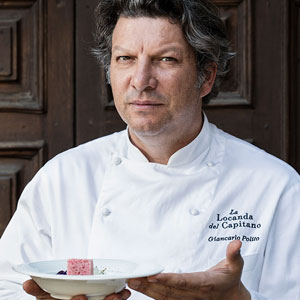 Where to eat in Umbria. Cucina & Vini dedicates the cover to Chef Giancarlo Polito of La Locanda del Capitano Restaurant in Montone
