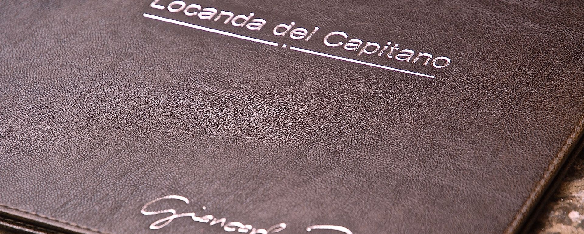 Restaurant Menu La locanda del Capitano chef Giancarlo Polito. Restaurant in Montone, Umbria, Italy