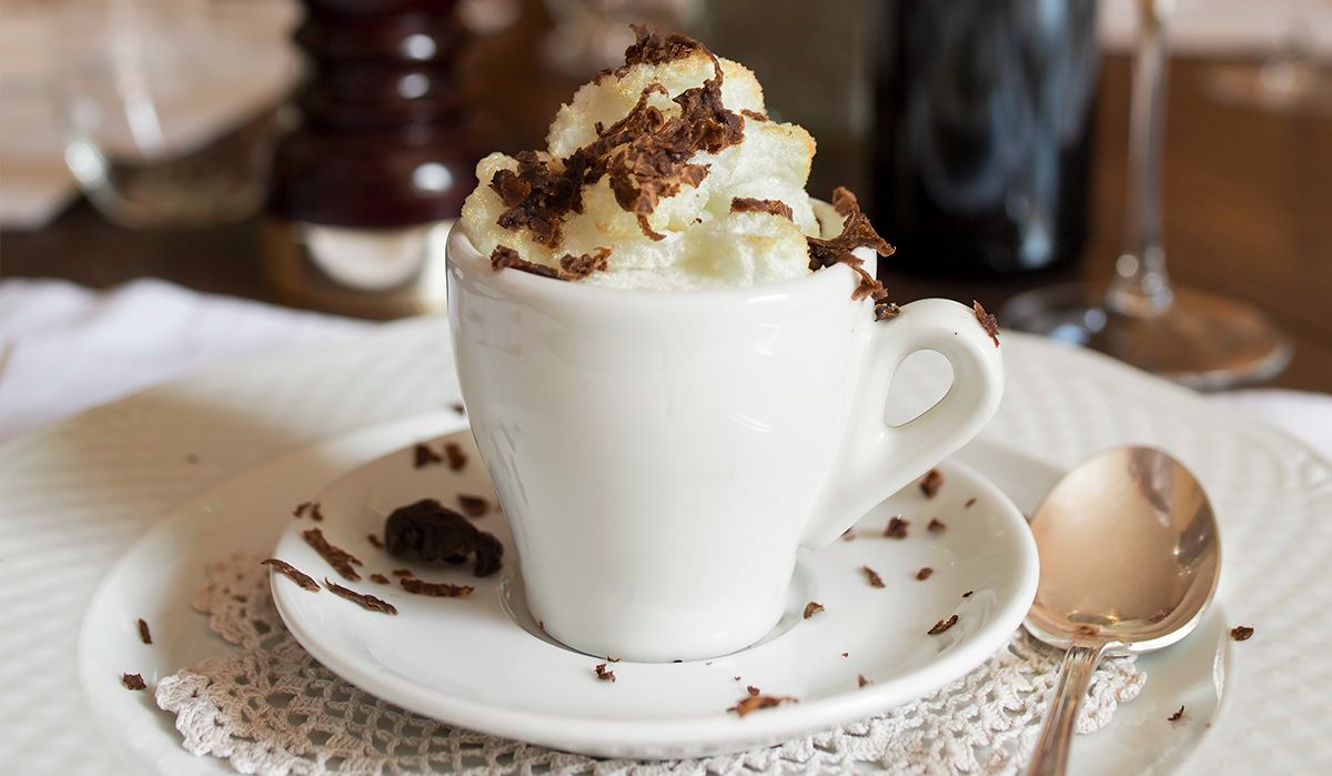 The Sunday Times - Chef Giancarlo Polito’s Cappuccino cup with truffles La Locanda del Capitano Restaurant Montone, Umbria, Italy